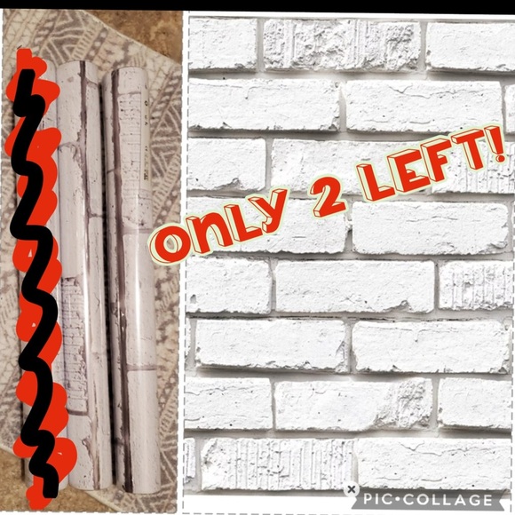 Other - 2 rolls of White Brick Pattern Wallpaper
